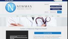 
							         Employment Opportunities ... - Newman Regional Health Careers								  
							    
