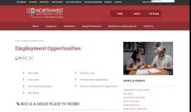 
							         Employment Opportunities - Northwest Iowa Community College								  
							    
