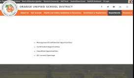 
							         Employment Opportunities - Orange Unified School District								  
							    