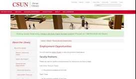 
							         Employment Opportunities - Oviatt Library - CSUN								  
							    