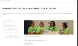 
							         Employment Opportunities - Pierre School District #32-2								  
							    