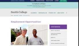 
							         Employment Opportunities | Smith College								  
							    
