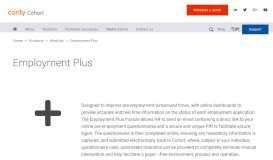 
							         Employment Plus | Cohort Occupational Health Software								  
							    