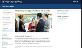 
							         Employment Resources for Alumni | American University, Washington ...								  
							    