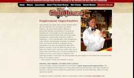 
							         Employment - The Chop House								  
							    