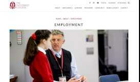 
							         Employment - The McDonald College								  
							    