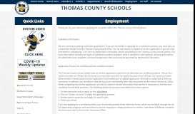 
							         Employment - Thomas County Schools								  
							    