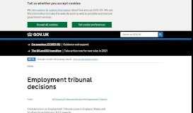 
							         Employment tribunal decisions - GOV.UK								  
							    