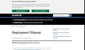 
							         Employment Tribunal - GOV.UK								  
							    