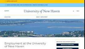 
							         Employment - University of New Haven								  
							    