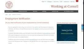 
							         Employment Verification - Cornell University Division of Human ...								  
							    