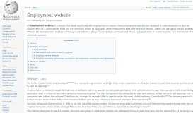 
							         Employment website - Wikipedia								  
							    
