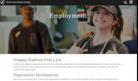
							         Employment | West Coast Baptist College								  
							    