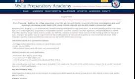 
							         Employment | Wylie Preparatory Academy								  
							    