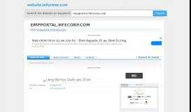 
							         empportal.hfecorp.com at WI. HFE Employee Portal - Website Informer								  
							    