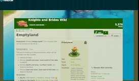 
							         Emptyland | Knights and Brides Wiki | FANDOM powered by Wikia								  
							    