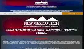 
							         EMRTC Training Portal - New Mexico Tech								  
							    