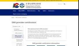 
							         EMS provider certification | Department of Public Health and ...								  
							    
