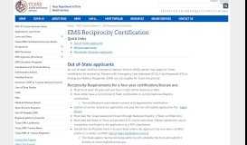 
							         EMS Reciprocity Certification- Texas Department of State Health ...								  
							    