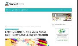 
							         EMTHUNZINI P, Kwa-Zulu Natal-KZN -NEWCASTLE INFORMATION ...								  
							    