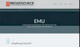 
							         EMU – Subscriber Management Platform – BroadSource								  
							    