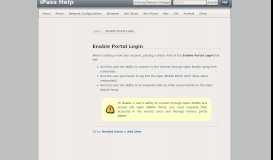 
							         Enable Portal Login · iPass Help								  
							    