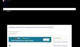 
							         Enabling multi-factor authentication for the Azure portal - Stack ...								  
							    