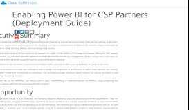 
							         Enabling Power BI for CSP Partners (Deployment Guide)								  
							    