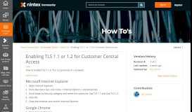 
							         Enabling TLS 1.1 or 1.2 for Customer Portal Access - Nintex Community								  
							    