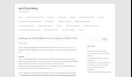 
							         Enabling use of the VMware Horizon View 5.2 HTML5 Portal | Jack ...								  
							    