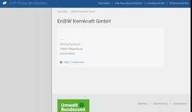 
							         EnBW Kernkraft GmbH | UVP-Portal								  
							    