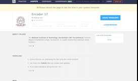 
							         Encoder 17 | Programming challenges in January, 2017 on HackerEarth								  
							    