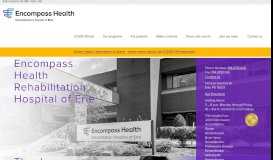 
							         Encompass Health Rehabilitation Hospital of Erie: Inpatient ...								  
							    