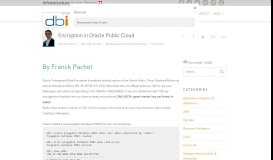 
							         Encryption in Oracle Public Cloud - Blog dbi services								  
							    