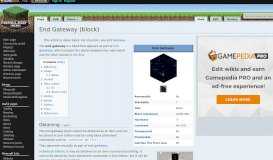 
							         End Gateway (block) – Official Minecraft Wiki								  
							    