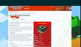 
							         End Portal Frame | Minecraft Bedrock Wiki | FANDOM powered by Wikia								  
							    