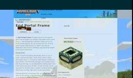
							         End Portal Frame | Minecraft Wiki | FANDOM powered by Wikia								  
							    