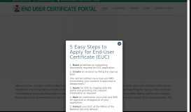 
							         End-User Certificate Portal								  
							    