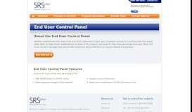 
							         End User Control Panel - SRSPlus.com								  
							    