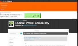 
							         Endian Firewall Community / Re: [Efw-user] High availability for web ...								  
							    