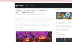 
							         ENDING SOON! Portal Knights Halloween Event - Steam Kiwi								  
							    