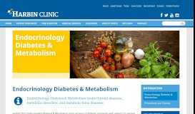 
							         Endocrinology Diabetes & Metabolism | Harbin Clinic								  
							    