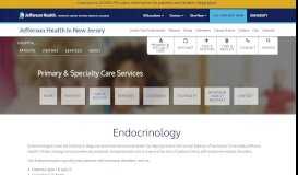 
							         Endocrinology | Jefferson Health New Jersey - Kennedy Health								  
							    