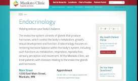 
							         Endocrinology - Mankato Clinic								  
							    