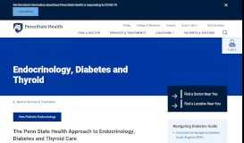 
							         Endocrinology - Penn State Health Milton S. Hershey Medical Center								  
							    