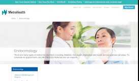 
							         Endocrinology | The MetroHealth System								  
							    
