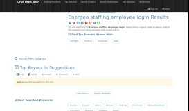 
							         Energeo staffing employee login Results For Websites Listing								  
							    