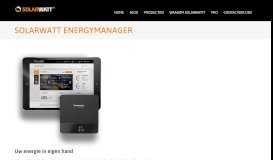 
							         Energie beheren , stroom efficiënt gebruiken - SOLARWATT Benelux								  
							    
