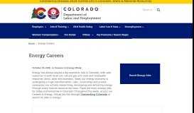 
							         Energy Careers | Colorado Department of Labor and Employment								  
							    