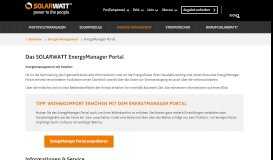 
							         EnergyManager Portal - Energieflüsse kontrollieren | SOLARWATT								  
							    
